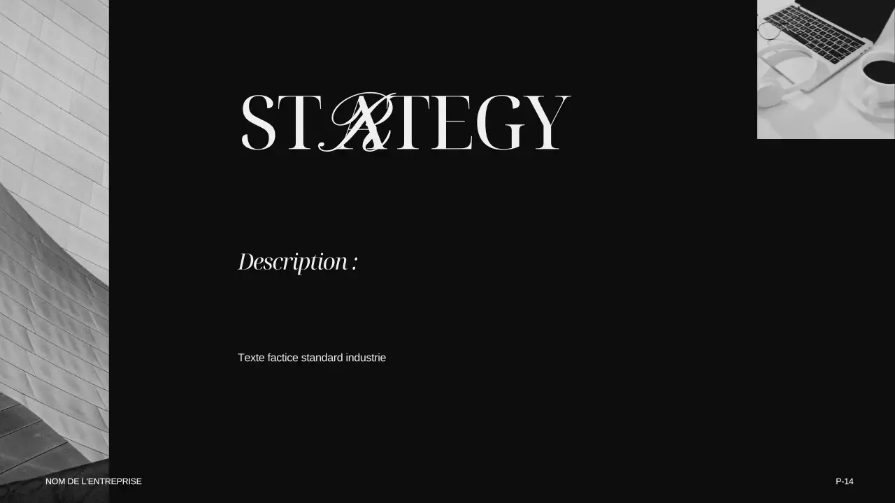 Ivory Khaki Black Modern Elegant Présentation de l'entreprise