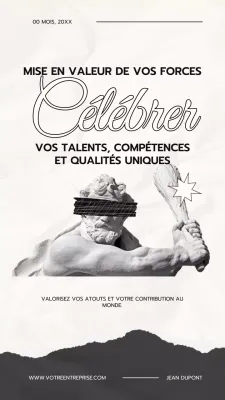 Ivory Modern Focus On Your Strengths Quotes for Self-Growth (Citations pour la croissance personnelle)