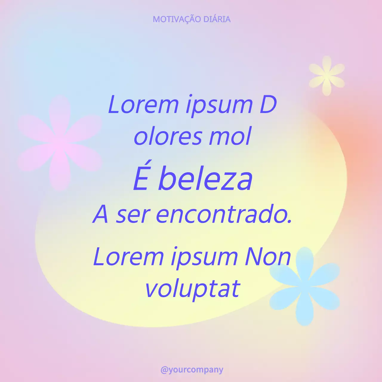 Gradiente colorido Frase inspiradora gira