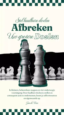 Groen Modern Stel Bereikbare Doelen Zelfontplooiing