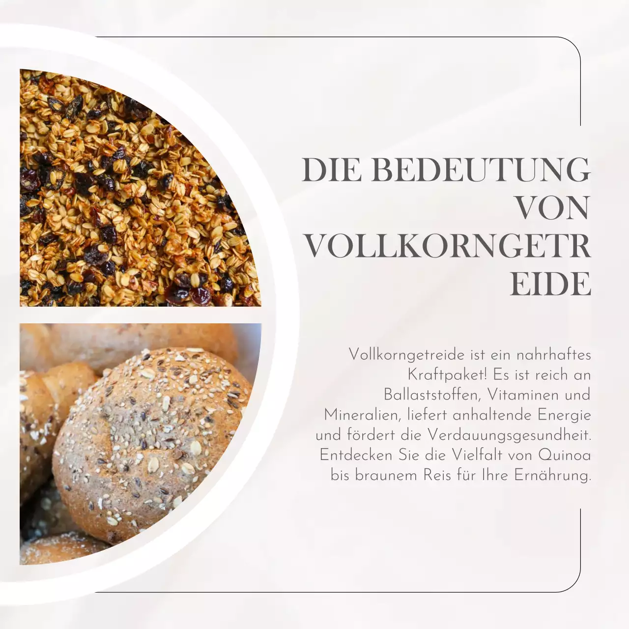 Beige Weiß Grau Natürlich Einfach Minimal Gesund Essen Selbst-Wachstum