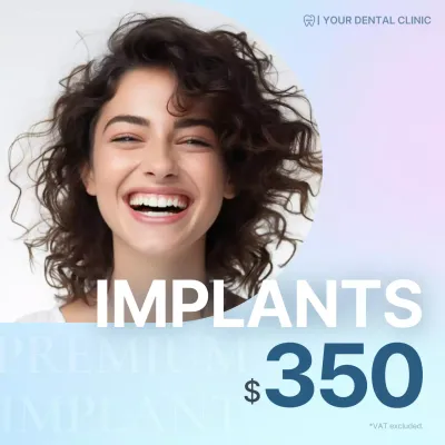 Blue Modern Dental Promotion Social Media Post