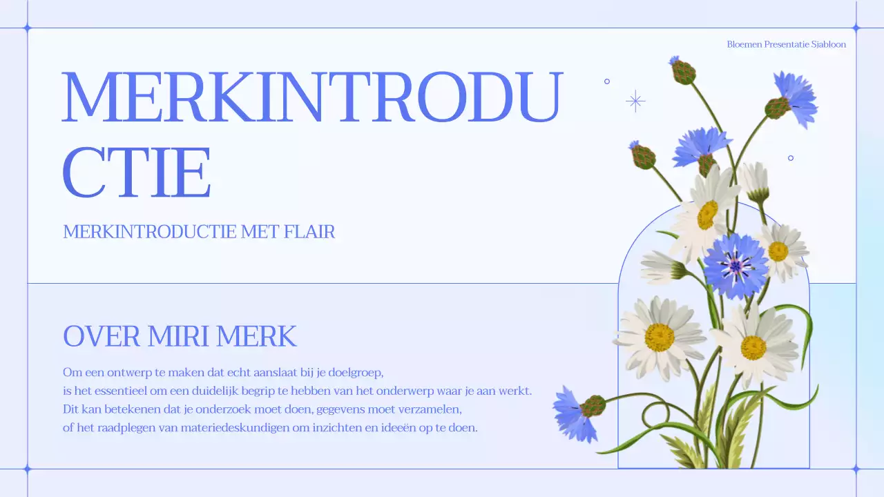 Een eenvoudig blauw en paars bloemenwinkeltje voor een klein bedrijf