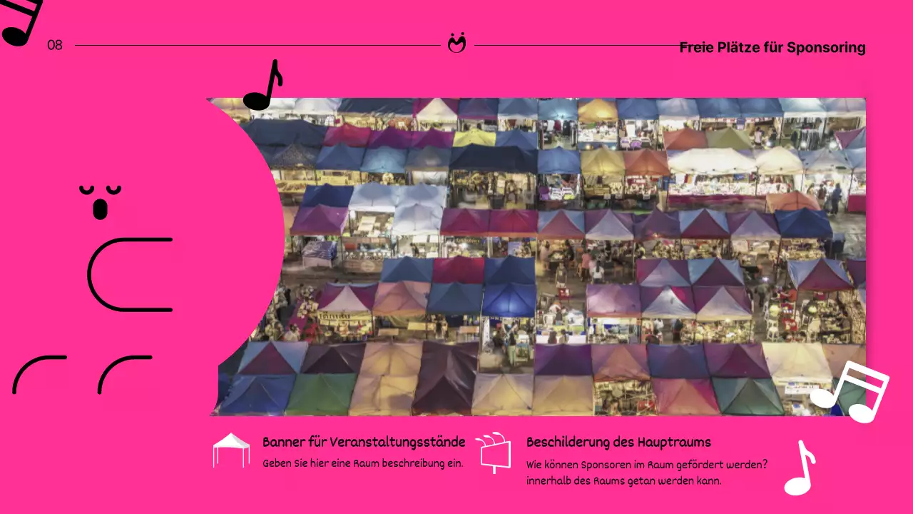 Ein fluoreszierender Pop-Art-Sponsoringvorschlag