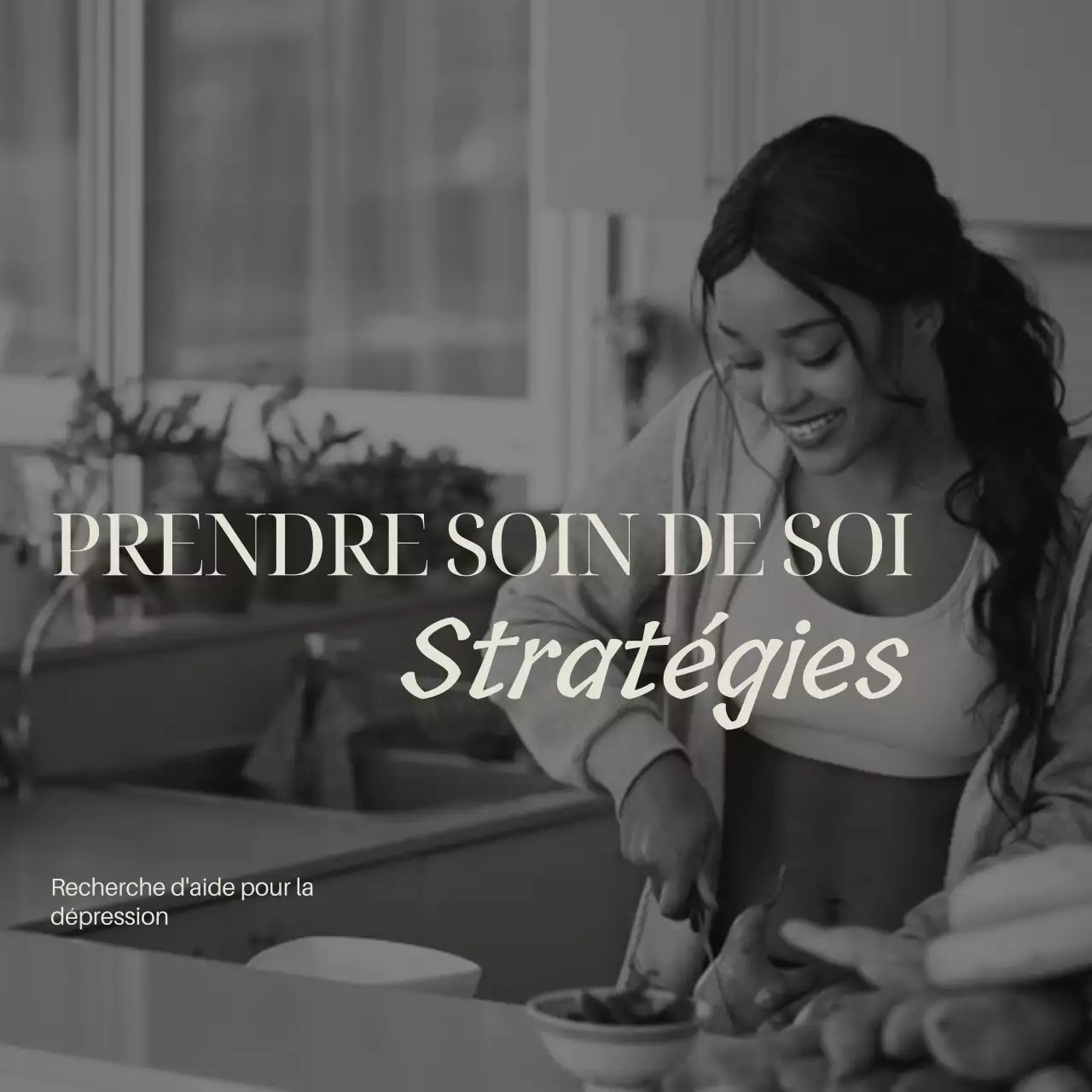 Gris Ivoire Elégant Minimal Guide de la santé mentale