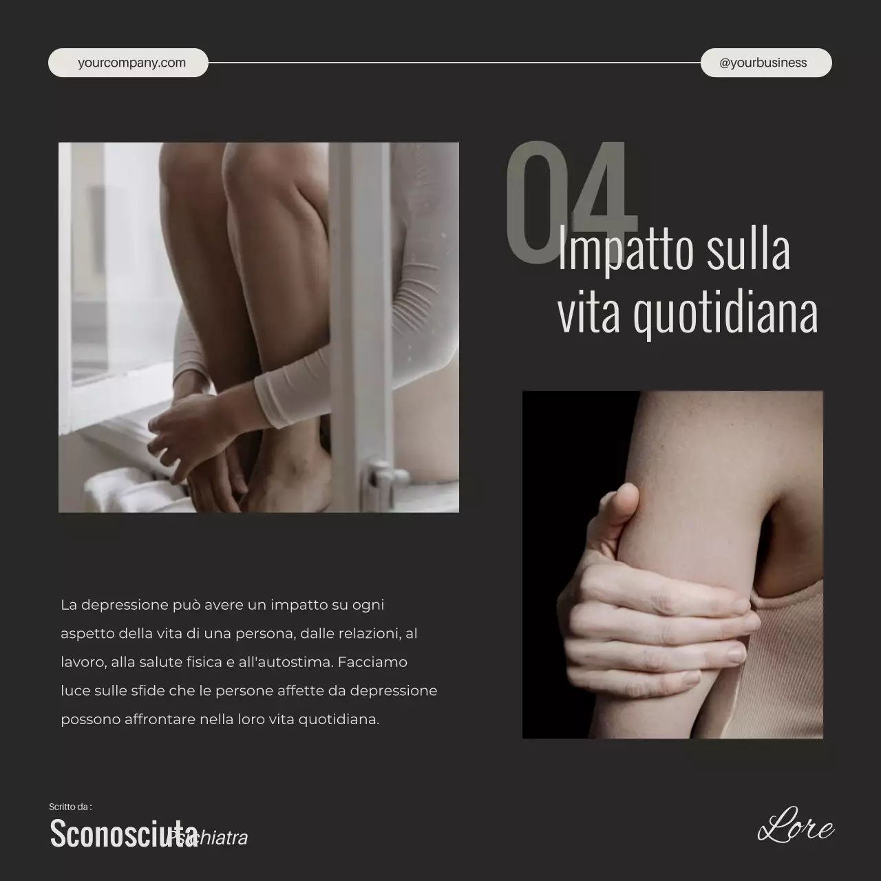 Avorio Nero e Bianco Minima Depressione Salute Mentale Campagna svelata