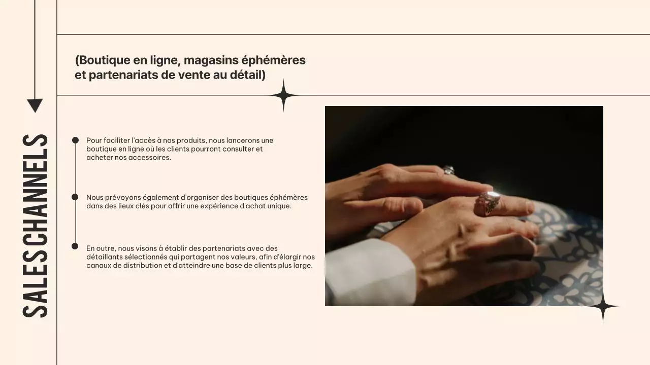 Beige elefant femme business product pitch