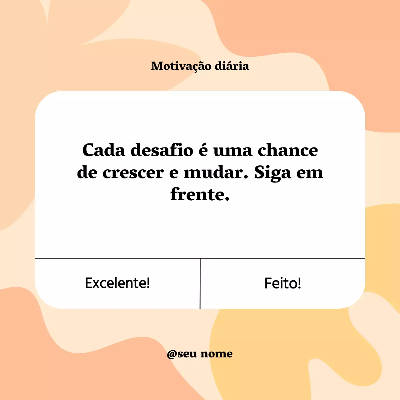 Laranja Amarelo Ilustração gira Citação motivacional
