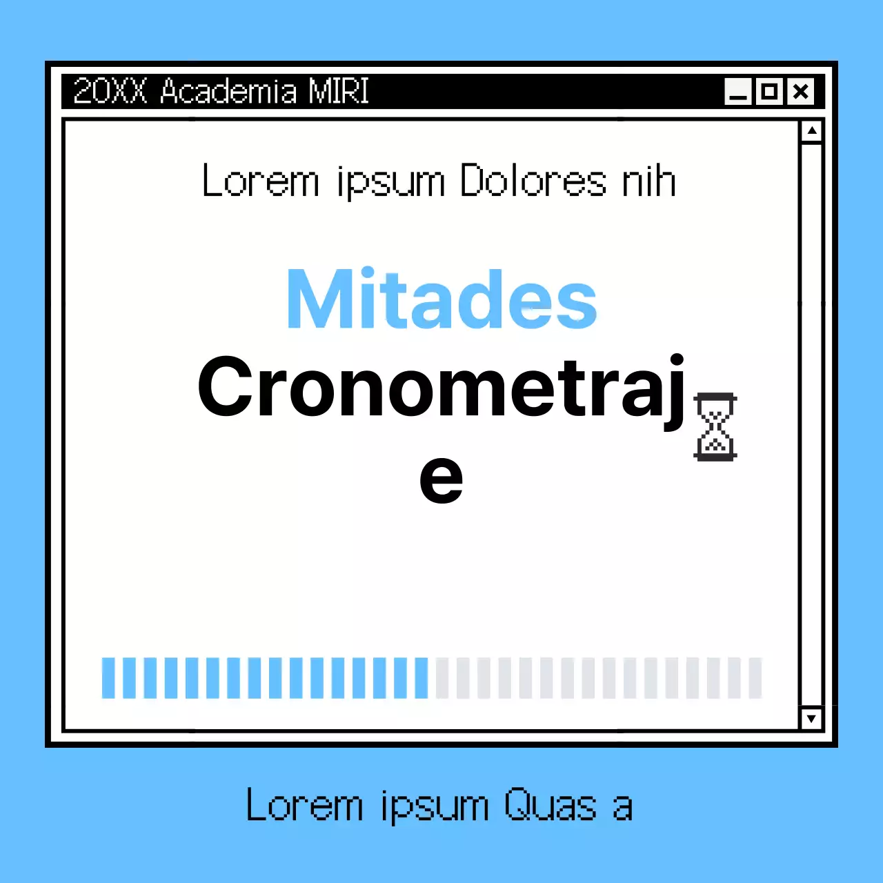 Promocione su curso en azul claro kitsch