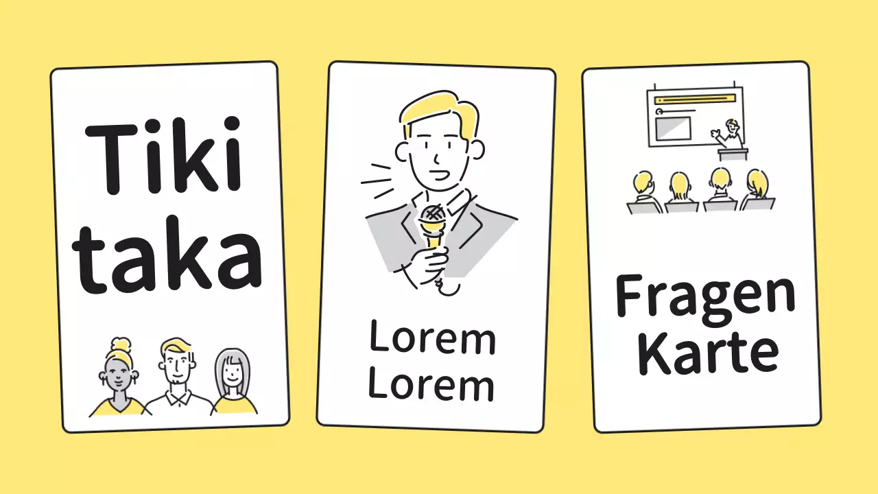 Gelbes, minimalistisches Anschreiben