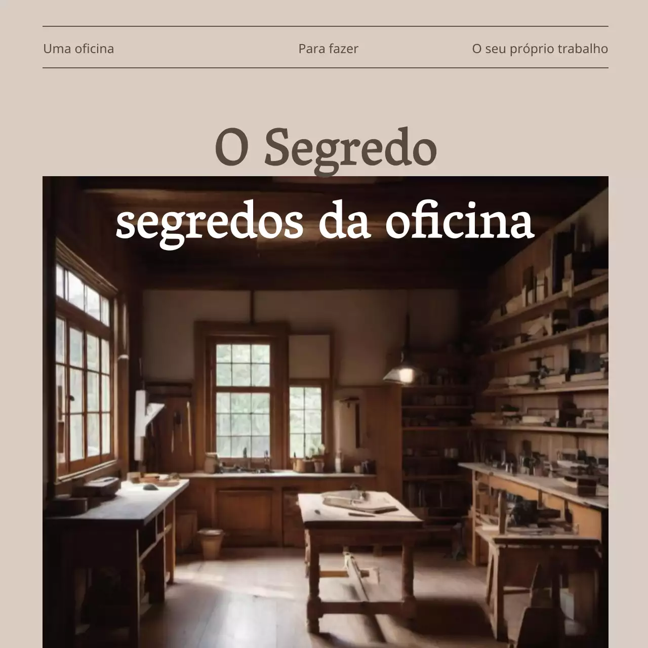 Promover a marca da sua oficina simples e castanha