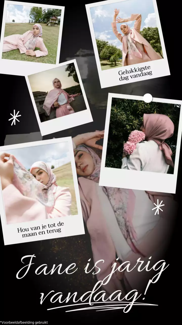 Zwart-wit Minimal Verjaardagskaart Memo