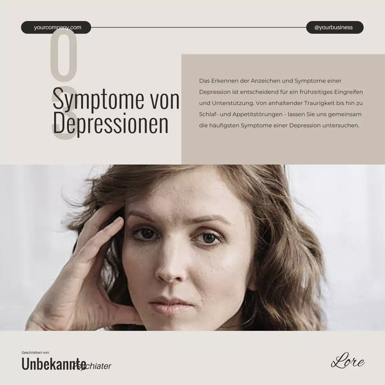 Elfenbeinfarbenes Schwarz und Weiß Minimal Mental Health Depression Unveiled Campaign