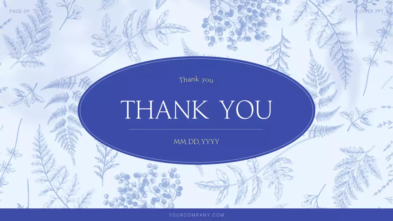 Blue Elegant Flower Presentation