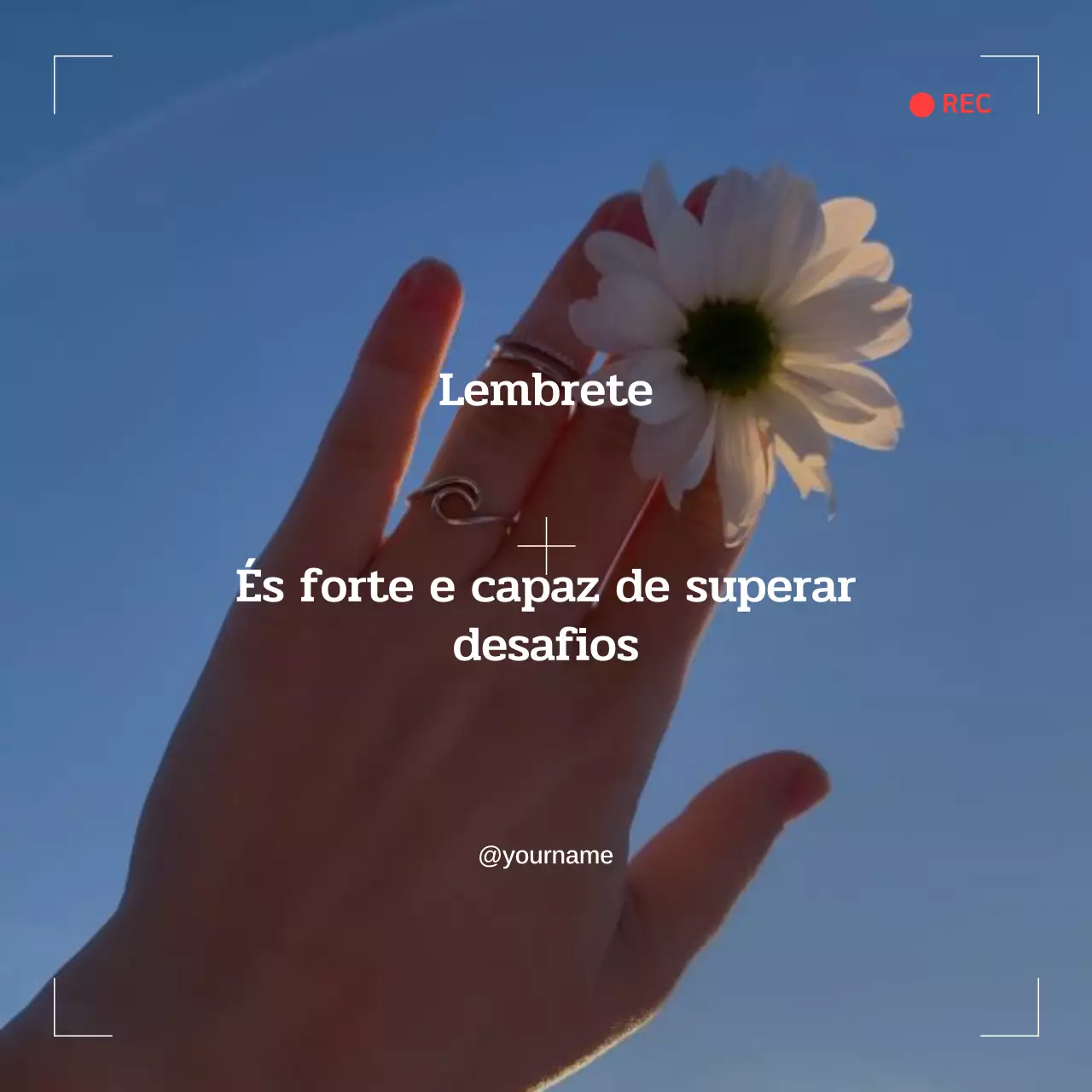 Frase de Saúde Mental Motivacional Minimal Trendy