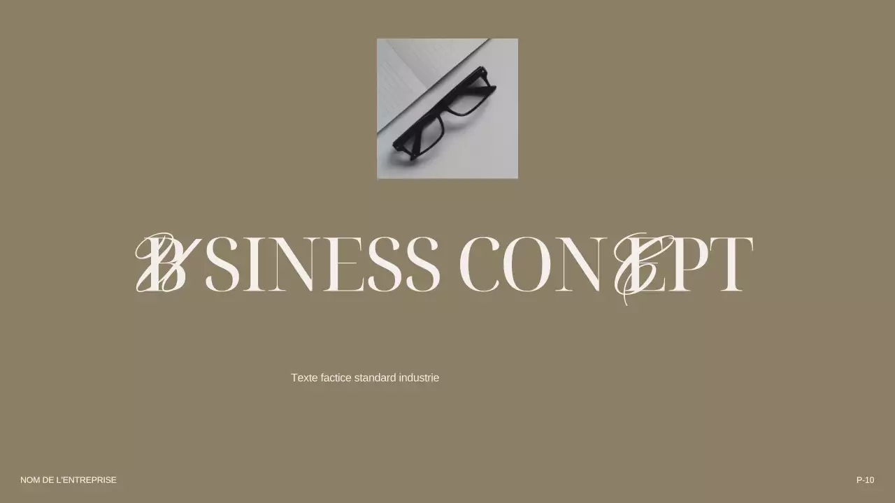 Ivory Khaki Black Modern Elegant Présentation de l'entreprise