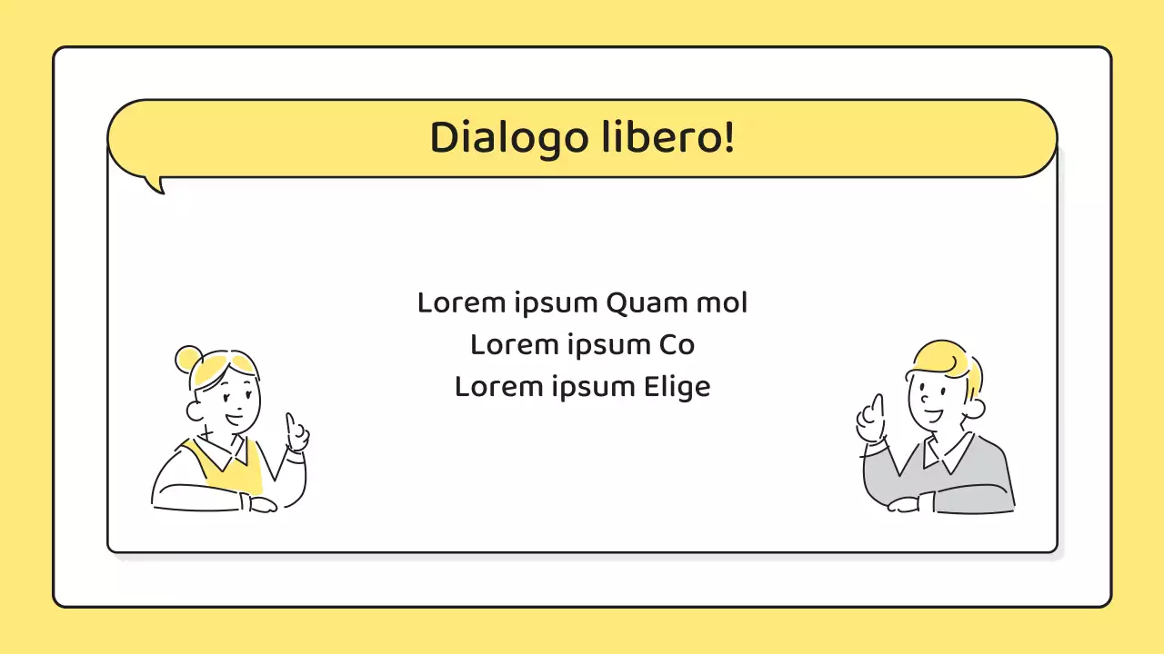 Lettera di presentazione gialla e minimalista