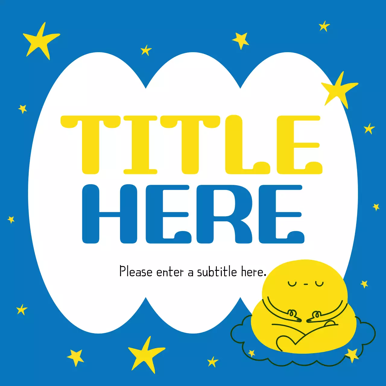 Cute title frame cover in light blue and pink