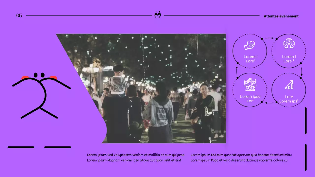 Une proposition de parrainage fluorescente et pop-art