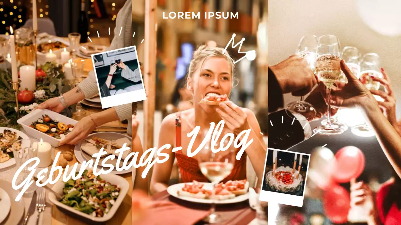 Graues Vintage-Geburtstagsvideo