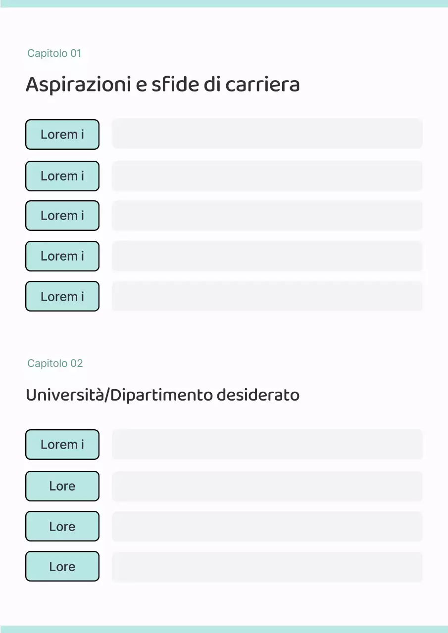 Un semplice diario planner bianco e menta