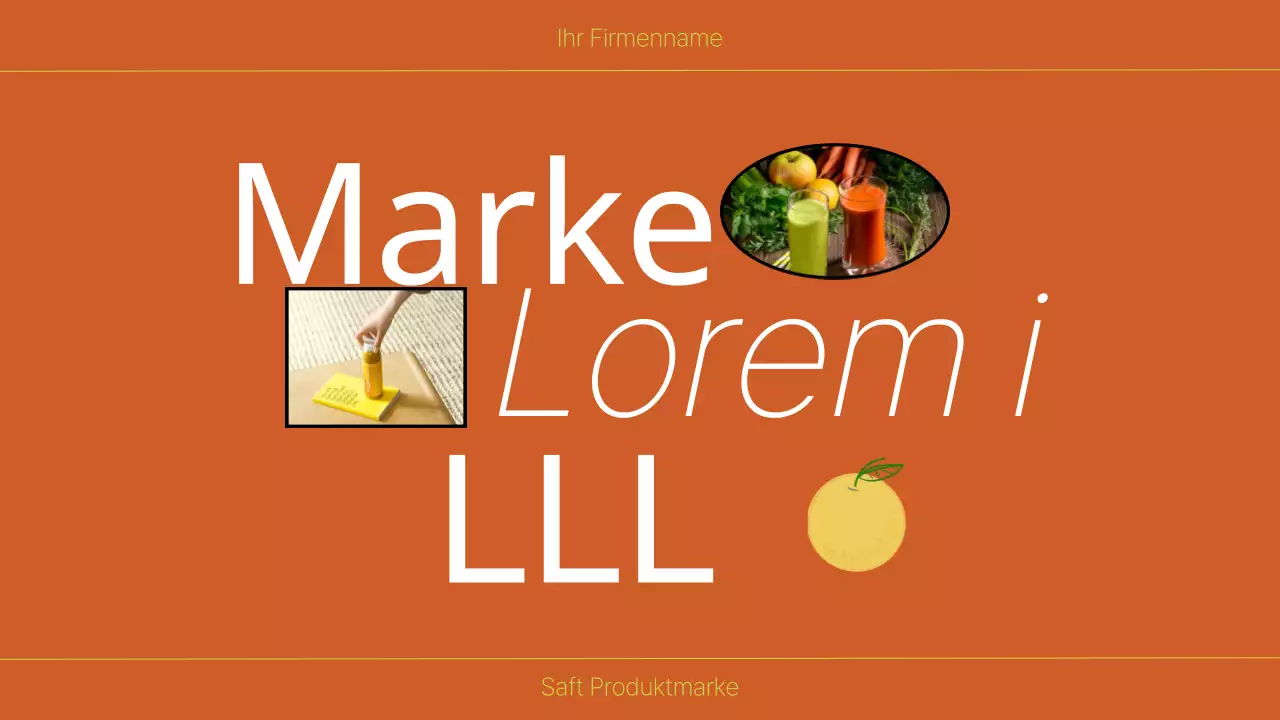 Orange and Lime Bold Brand Identity Buch Einführung