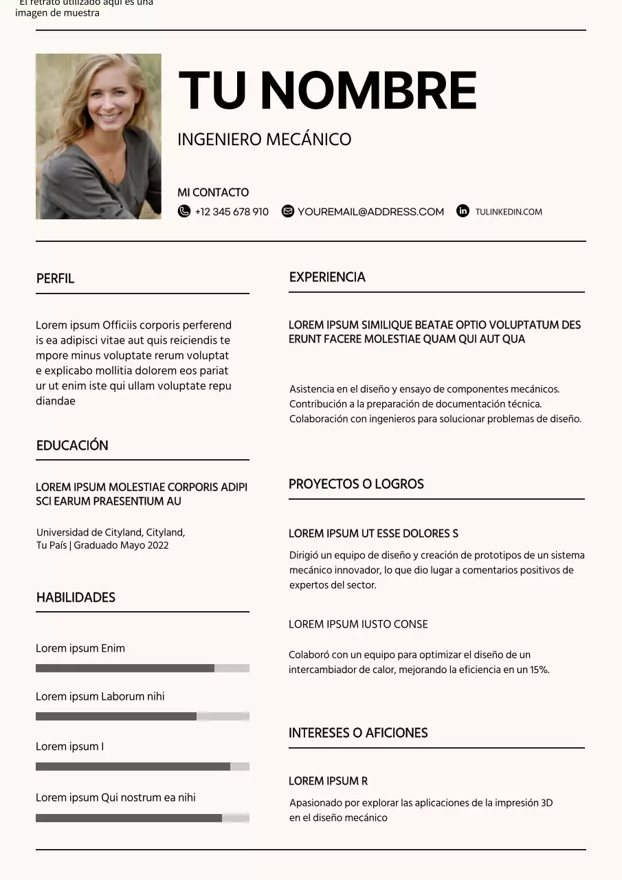 Cartera sencilla de ingeniero mecánico en negro y beige