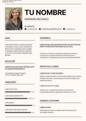 Cartera sencilla de ingeniero mecánico en negro y beige