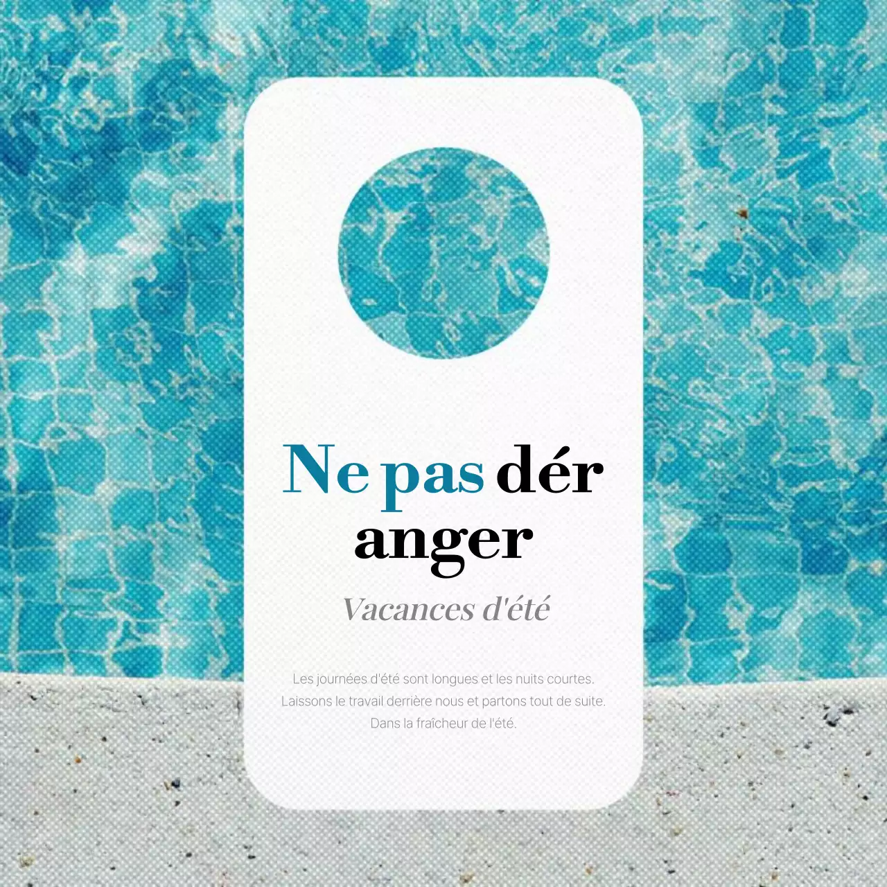 Un poste d'été émotionnel en blanc et bleu clair