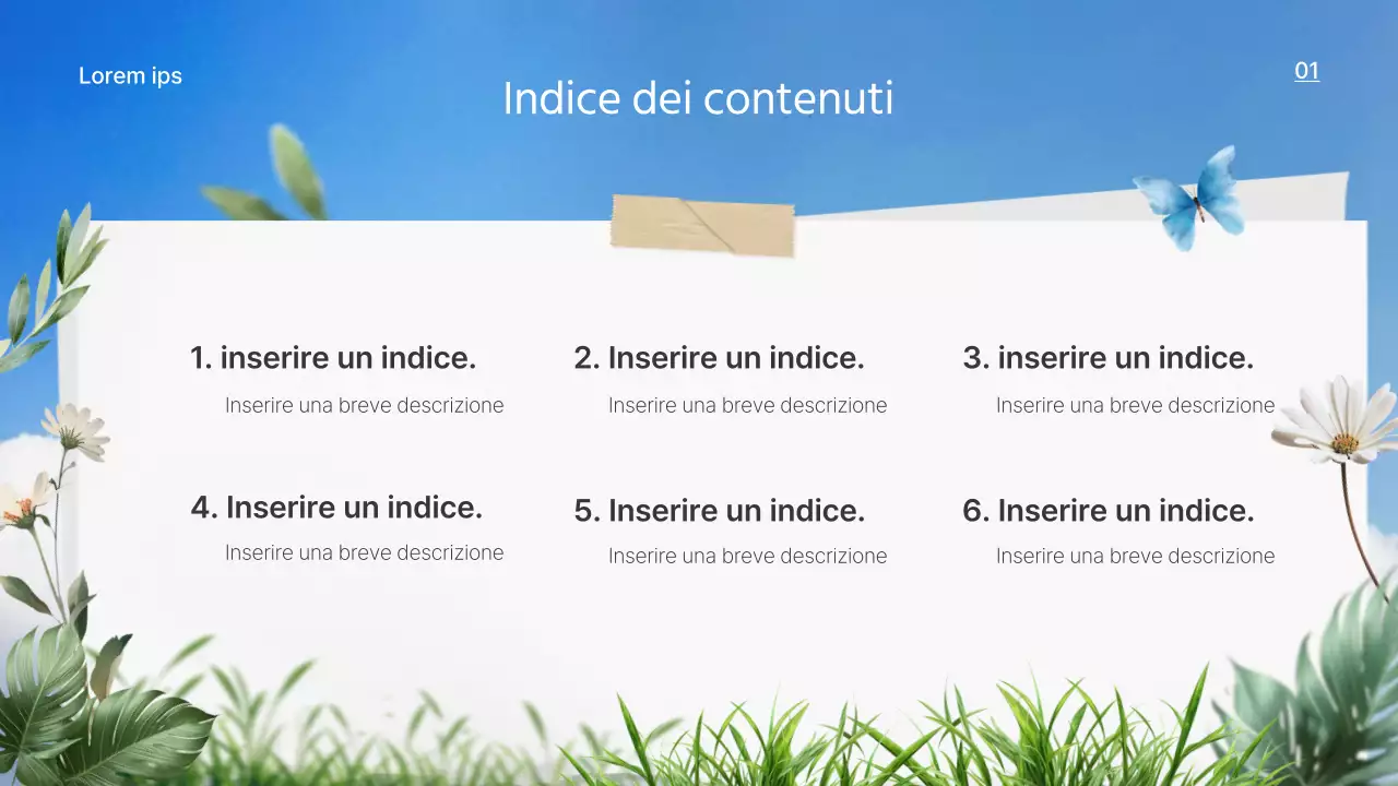 Il blu cielo e la proposta di conservazione della natura