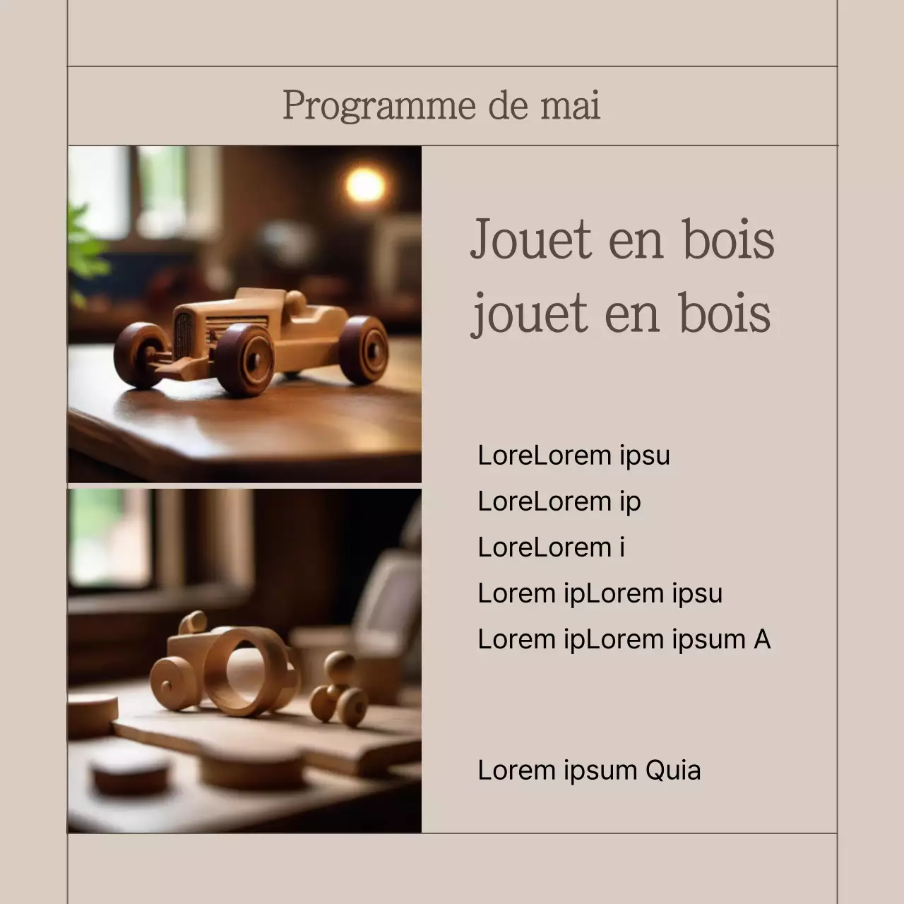 Promouvoir la marque de votre atelier brun et simple
