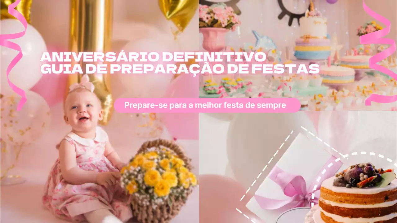 Vídeo de aniversário do bebé Pink Pop