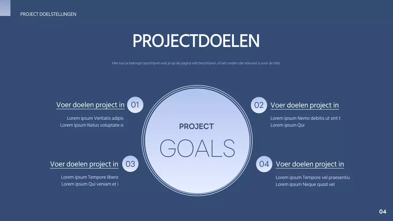 Eenvoudig industrieel-universitair voorstel in marineblauw en mauve