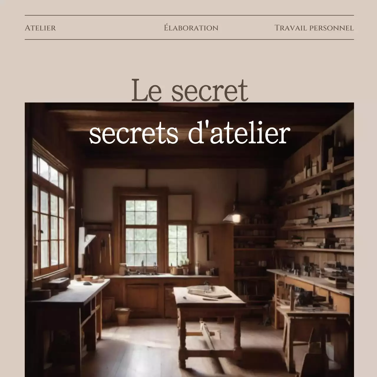 Promouvoir la marque de votre atelier brun et simple