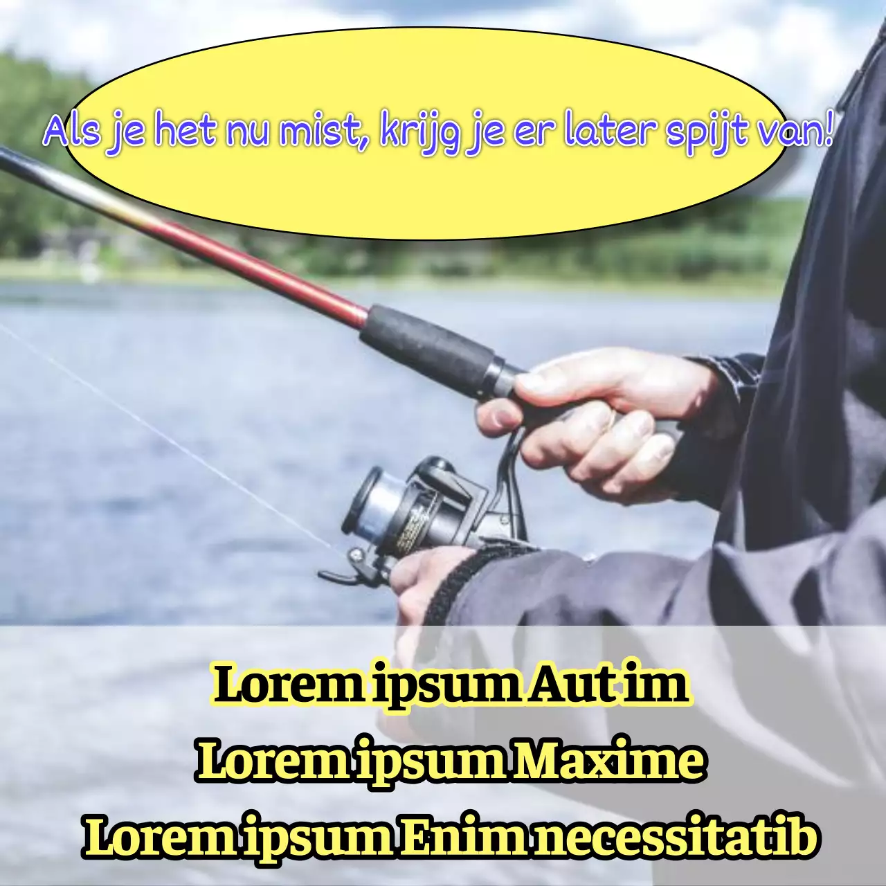 De blauwe en gele ziekmakende zeevisserij promoten