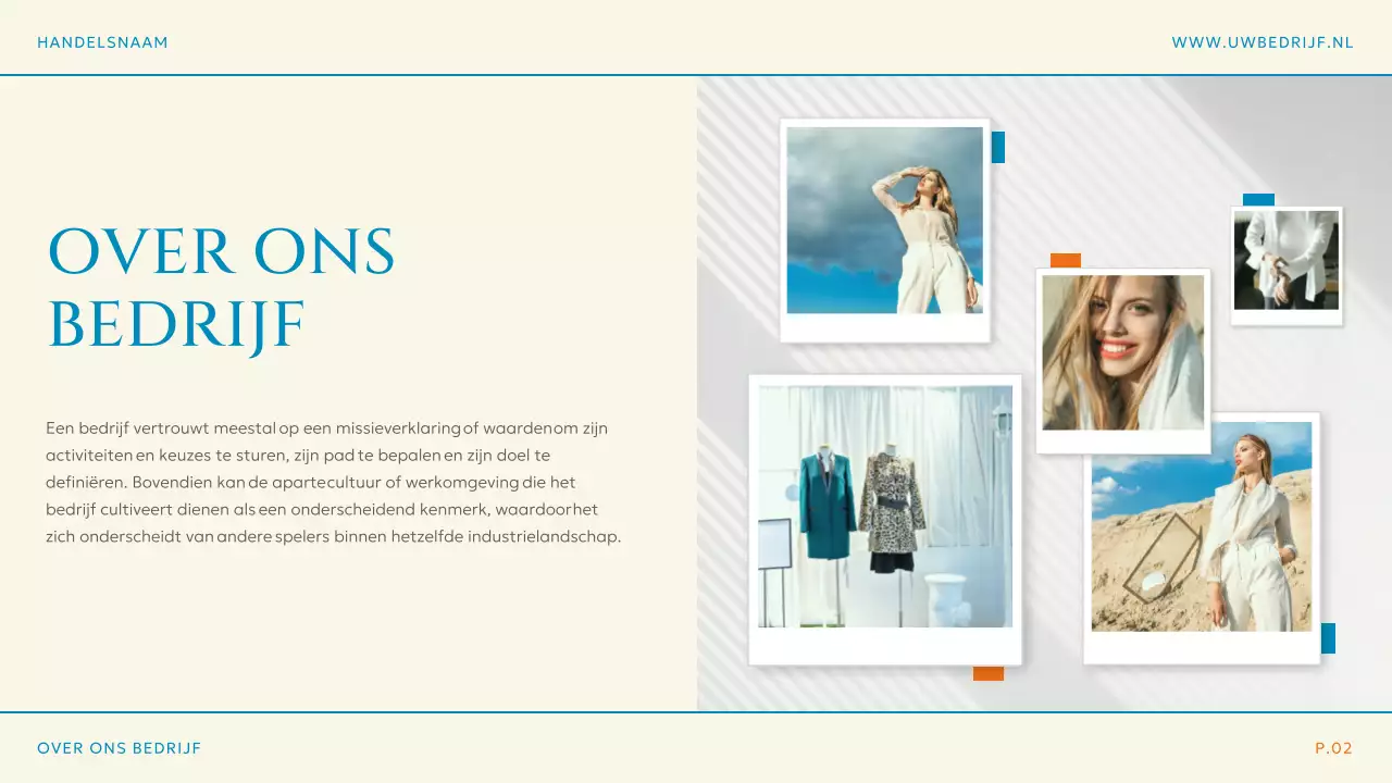 Blauw Oranje Eenvoudig Modern Merkstrategieplan