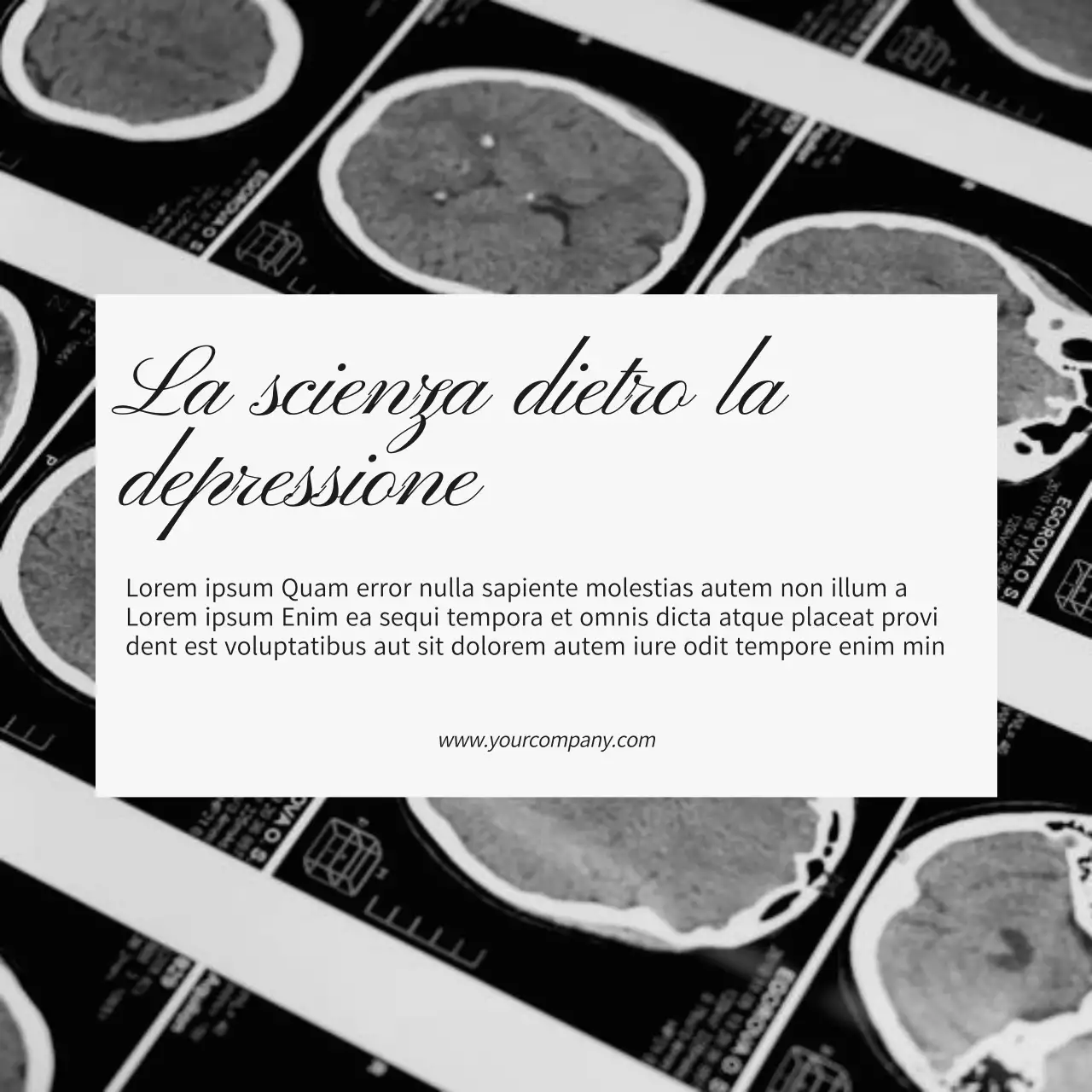 Promozione del blog sulla cura mentale in bianco e nero di tendenza