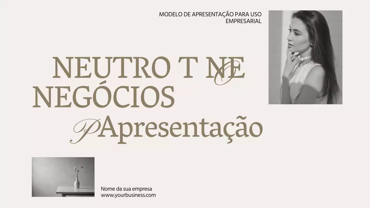 Ivory Khaki Black Moderno Elegante Introdução da Empresa