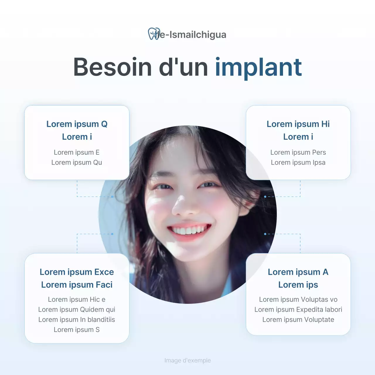 Liste de contrôle hospitalière pour la promotion d'un cabinet dentaire simple, blanc et bleu clair