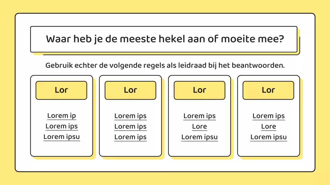 Gele, minimalistische sollicitatiebrief