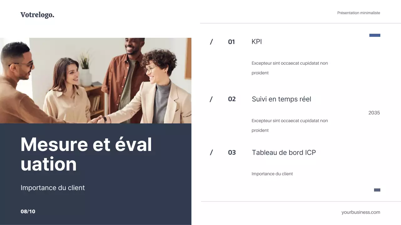 Blanc Bleu Minimal Simple Marketing Plan Strategy