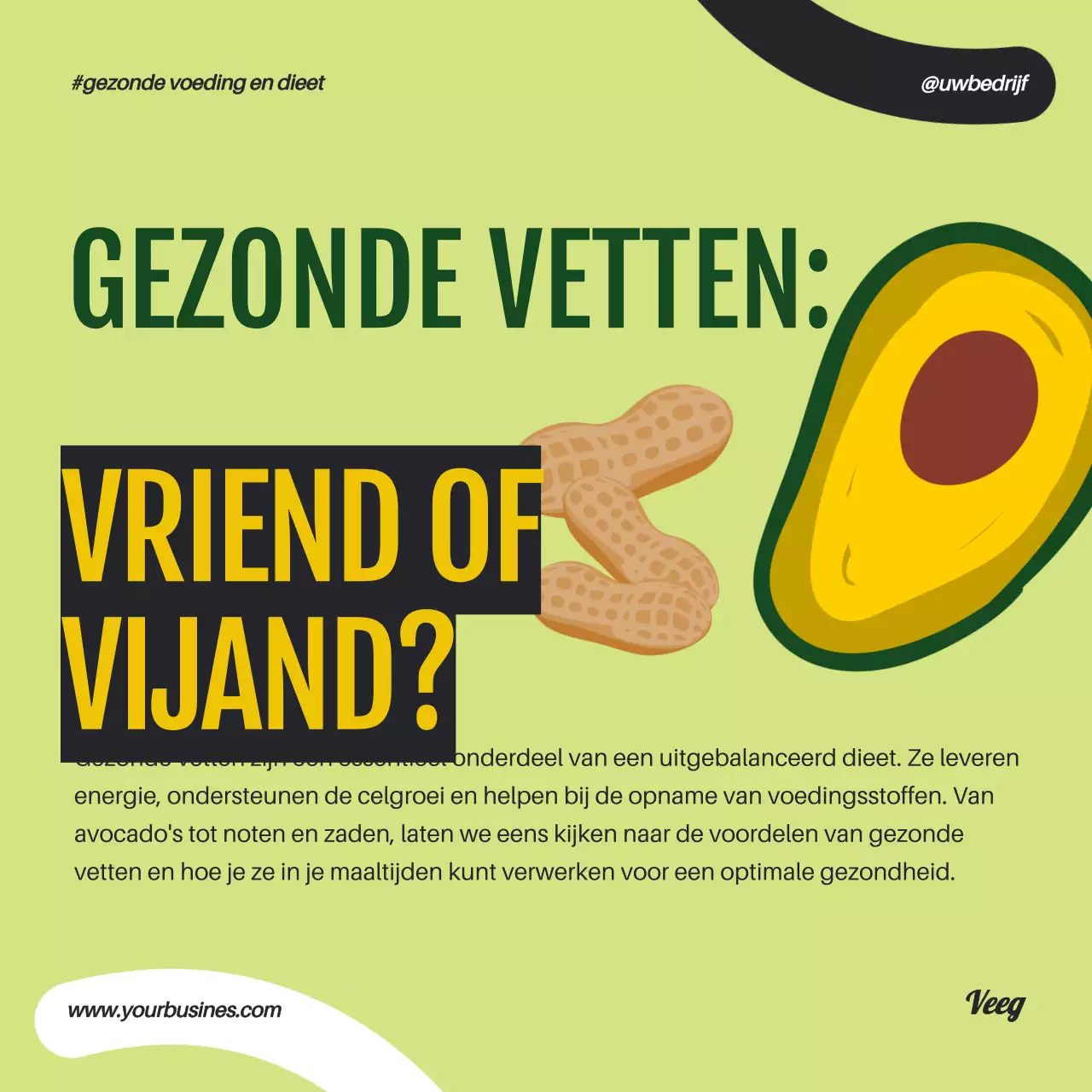 Oranje Groen Geometrisch Popart Gezond Eten En Dieet