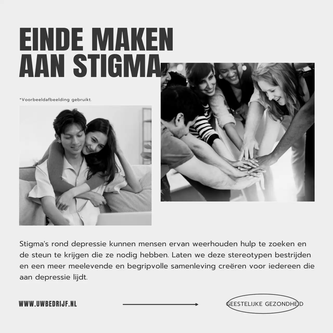 Beige en Grijs Minimalistische Psychologie Blog Promotie