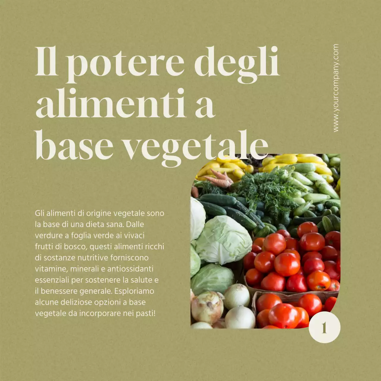 Suggerimenti per una dieta sana e moderna verde e beige