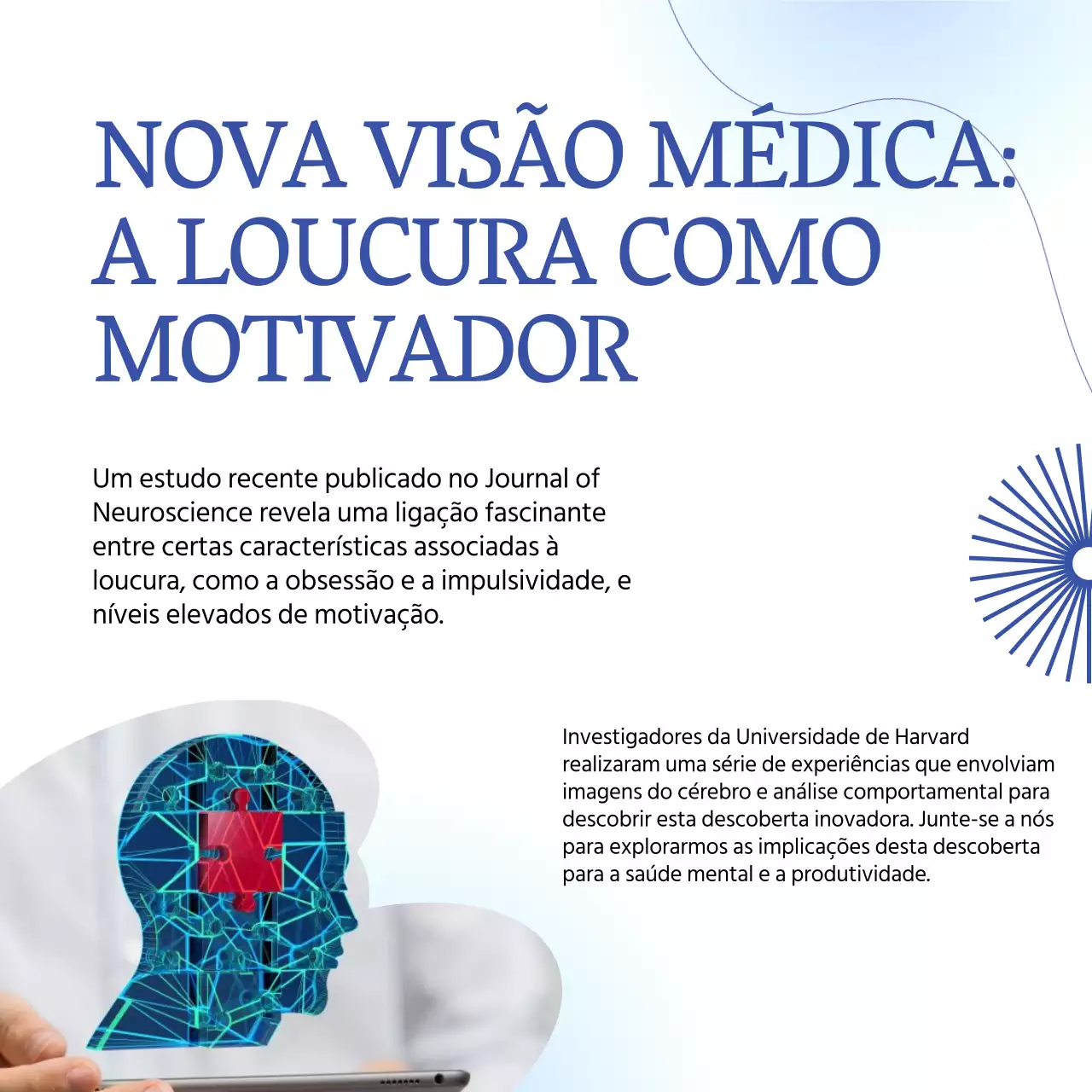 Azul Branco Minimal Geométrico Notícias sobre saúde