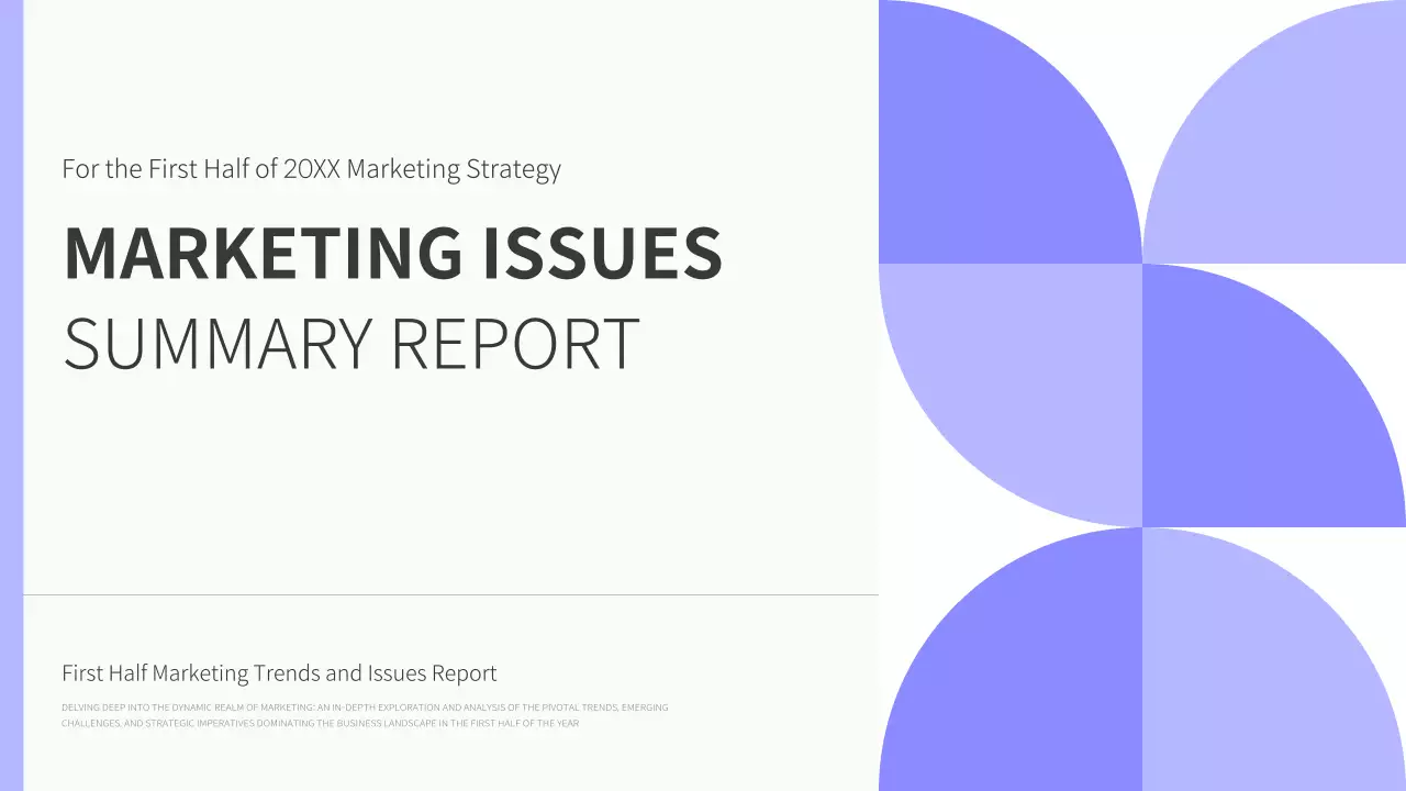 Purple Clean Marketing Report Presentation