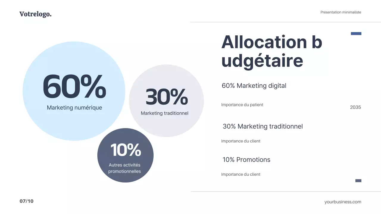 Blanc Bleu Minimal Simple Marketing Plan Strategy