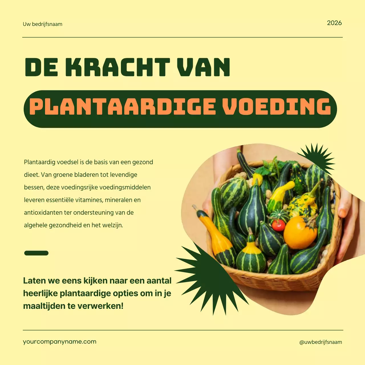 Groen Geel Geometrisch Dieet Gezonde Voeding Instructies