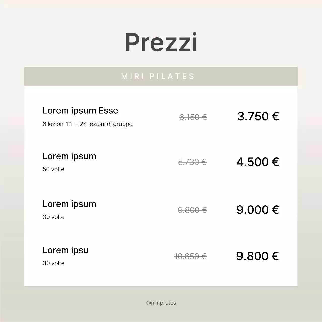 Promozione di prezzi scontati su Pilates moderno in beige e avorio