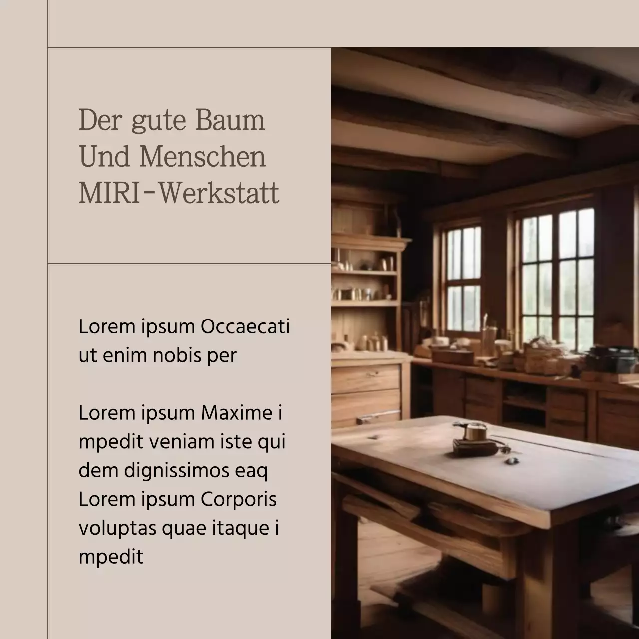 Fördern Sie Ihre braune, einfache Werkstattmarke